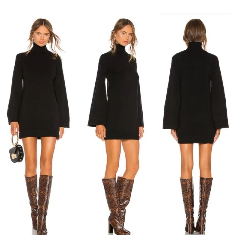 LPA Black Long Sleeve Dress